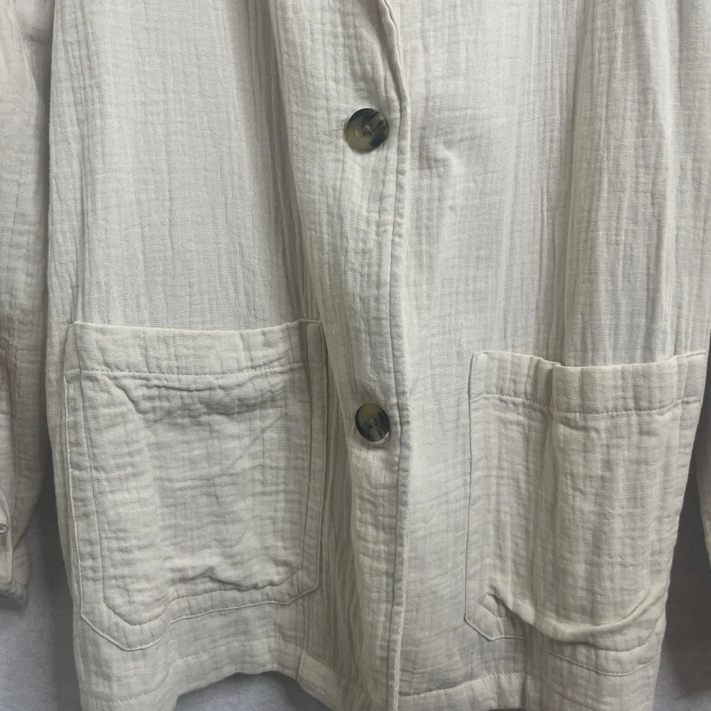 a.n.a A New Approach Cream Lightweight Blazer Jacket L - Picture 9 of 12